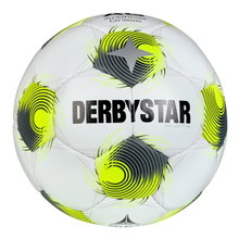 Derbystar Fussball Brilliant TT AG v25 (Tainingsball, speziell für Kunstrasen) weiss/gelb/grau - 1 Ball